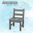 thumbnail image 2 of Gymax 2 Pcs Chaises pour Enfants Intérieur Extérieur Robuste Tout Temps Chaise d'Apprentissage pour Enfants Gris, 2 of 8
