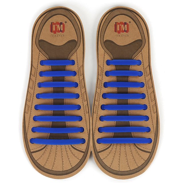 Upgrade Version No Tie Elastic Shoelaces, Adjustable Laces Lock - One Size Fits All Adult and Kids Shoes(Dark Blue)