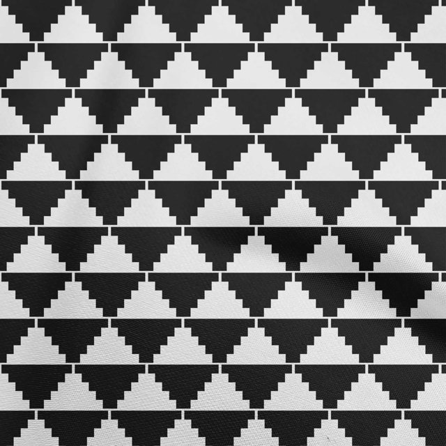 oneOone Cotton Silk White Fabric Geometric Sewing Craft Projects Fabric Prints By Yard 42 Inch Wide