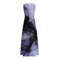 thumbnail image 5 of Lenago Robe Sans Manches Grande Taille pour Femmes Mode Décontractée Été Sans Manches Col en V Robe Imprimée Fermeture Éclair Robe Longue Robes de Plage en Solde, 5 of 5