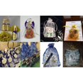 thumbnail image 3 of Ankirol 100pcs Sheer Organza Favor Bags For Wedding Baby Shower Rattan Print Gift Bags Samples Display Drawstring Pouches (5x7 inch blue), 3 of 5