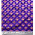 thumbnail image 1 of Soimoi Viscose Chiffon Fabric Floral & Circle Geometric Decor Fabric Printed Yard 42 Inch Wide, 1 of 3