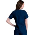thumbnail image 3 of Landau Women's Essentials Snap Front Scrub Top, Classic Relaxed Fit, V-Neck, 4 Pockets, 3 of 6