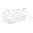 thumbnail image 2 of Sterilite 28 Qt Stackable Underbed Organizer Storage Container, 10 Pack, 2 of 11