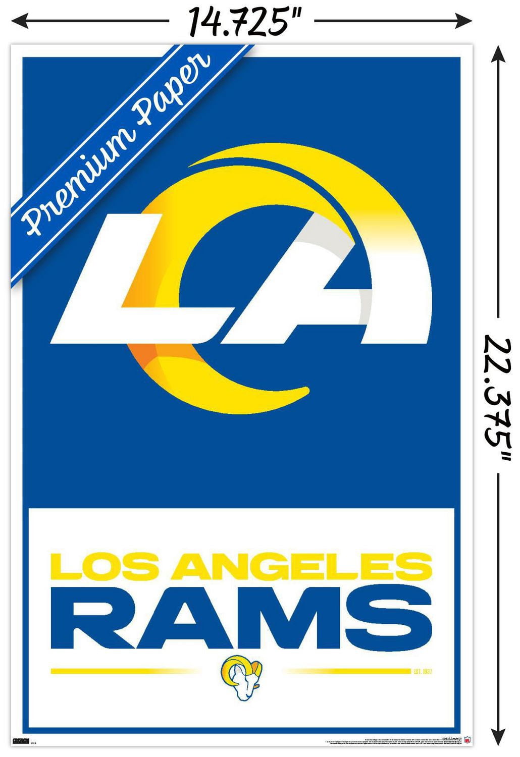NFL Los Angeles Rams - Logo 21 Wall Poster