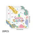 thumbnail image 2 of Cheapark Easter Paper Towel Heavy Duty Easter Dinnerware Sets With Easter Eggs Bunny For Spring Holiday Easter Party Supplies Disposable Paper Towel 20Pcs, 2 of 6
