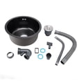 thumbnail image 2 of Undermount Small Kitchen Sink, Round Shape Professional Single Bowl Kitchen Sink Stainless Steel  for Kitchen, 2 of 7