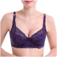 thumbnail image 1 of Saving Clearance 2025！Womens Plus Size Bras,,Woman's Solid Color Front Buckle Elastic Style Medium Sized Bra Without Steel Rim, 1 of 3