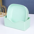thumbnail image 4 of Pisexur Japanese Style Straw Plastic Spit Skeleton Dessert Fruit Nut Snack Dining Table Green,Free Size, 4 of 7