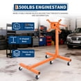 thumbnail image 2 of BeesClover Heavy Duty Engine Stand for Auto Repair – Rotating Motor Hoist Dolly with Folding Steel Frame, 4 Adjustable Arms, 2 of 7
