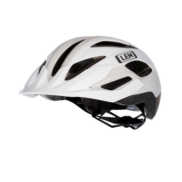 Boulevard GelMotion® Bike Helmet in a sleek white design with black accents, featuring superior ventilation, EPS technology, and a custom fit system. This adult bike helmet by LEM Helmets is designed for urban commuting and recreational cycling, offering advanced GelMotion® technology for impact management and rotational protection.