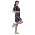 thumbnail image 3 of Moomaya Moss Georgette Bell Sleeves Short A-Line Printed Summer Dress For Women, 3 of 4