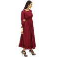 thumbnail image 3 of Bimba Robe Maxi Longue Décontractée en Coton pour Femme à Taille Smockée, 3 of 7