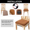 thumbnail image 4 of Unique Bargains 4 Pcs Stretch Velvet Chair Seat Slipcover Removable Washable Covers Protectors for Dining Room, 4 of 10