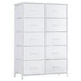 thumbnail image 1 of EDX Commode à 10 Tiroirs pour Chambre, Tour d'Organisation de Rangement en Tissu, Armoire, Blanc, 1 of 9