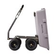 thumbnail image 2 of Gorilla Carts 5 Cu Ft Poly Dump Cart with Quick-Release, 800 lb Capacity, Gray, 2 of 9