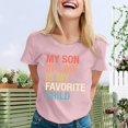 thumbnail image 2 of JIRNDf Hauts pour Femmes Été T-Shirts Tendance Manches Courtes Col Rond Ample Confortable Doux Décontracté Basique Mignon T-Shirts Graphiques pour Femmes Chemises Rose TTG, 2 of 5
