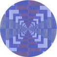 thumbnail image 1 of Ahgly Tapis Rond Lavable en Machine Intérieur Transitionnel Bleu Ciel, 5 Pieds Rond, 1 of 7