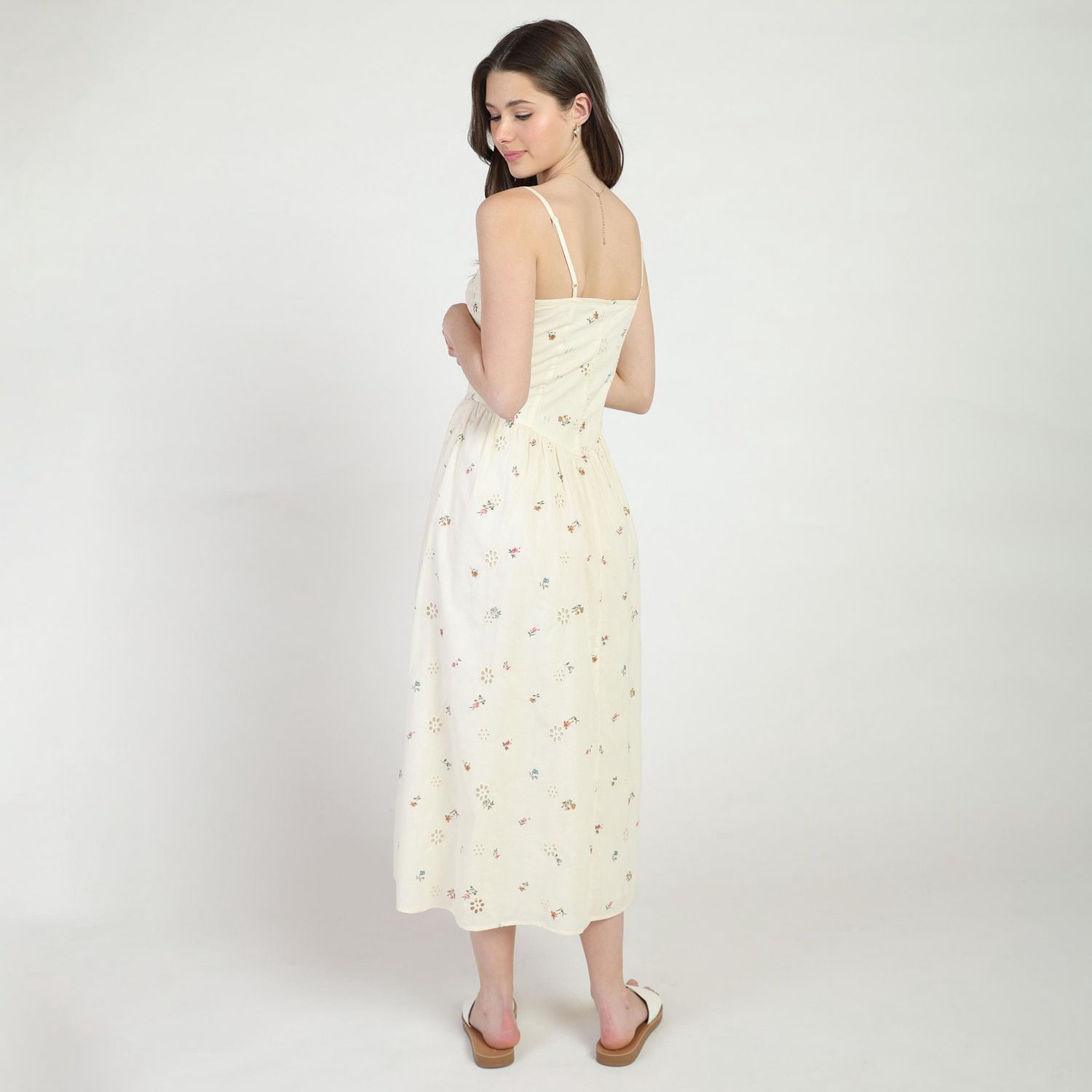 Bloom Girl, Smocked Embroidered Midi Dress, Sizes XS-XL