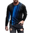 thumbnail image 2 of Meichang T-Shirt à Manches Longues pour Hommes en Coton, T-Shirts Graphiques pour Hommes Décontractés à Imprimé 3D d'Illusion d'Optique, T-Shirts Mode à Col Rond Confortables à Manches Longues pour Hommes, 2 of 5
