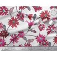 thumbnail image 2 of Soimoi polyester Crepe Fabric Leaves & Aster Flower Printed Fabric 1 Yard 42 Inch Wide, 2 of 3