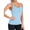 thumbnail image 4 of Charmo Women's Ribbed Camisole Workout Tank Tops with Built in Bra Basic Undershirt, 4 of 5
