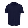 thumbnail image 4 of zanvin Haut Décontracté pour Homme, Chemise d'Affaires pour Homme Décontractée Unie Ajustée à Col Rabattu avec Boutons à Manches Courtes, Pyjama pour Homme, Solde d'Été, 4 of 6