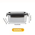 thumbnail image 2 of SIfdSeng Snack Container Stainless Steel Thermal Insulated Food Preservation Lunch Box Storage Container Airtight Containers Glass Snack Containers, 2 of 3