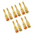 thumbnail image 2 of ziyahi 10x Gold plated Musical Speaker Cable Wire Screw Banana Plug Connector 4MM, 2 of 5