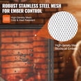 thumbnail image 4 of KFFKFF Single Panel Fireplace Screen with Door, Robust Iron Mesh, 38.98"(L) x30.7"(H) Spark Protection Cover, Easy Set-Up, Independent Fire Barrier Grid for Living Room Home Embellishment, 4 of 9