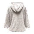 thumbnail image 3 of WEIYLL Womens Fleece Jacket Thick Knitted Cardigan Solid Color Sleeve Furry White Fall Tops Size L, 3 of 4