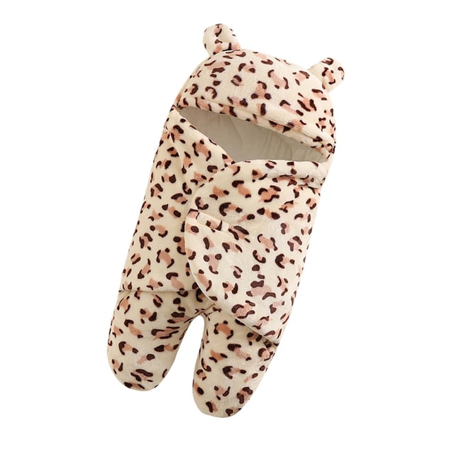 Couverture d'Emmaillotage en Flanelle à Imprimé Mignon pour Nouveau-Né Garçon Fille, Couverture de Réception et de Sommeil