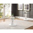 thumbnail image 2 of Acme Furniture 84935 Coffee Table, Clear Glass & White High Gloss, 2 of 3