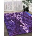 thumbnail image 3 of Ahgly Company Tapis de Zone Intérieur Lavable à la Machine, Carré, Transitionnel, Indigo Violet, 4 Pieds Carré, 3 of 7