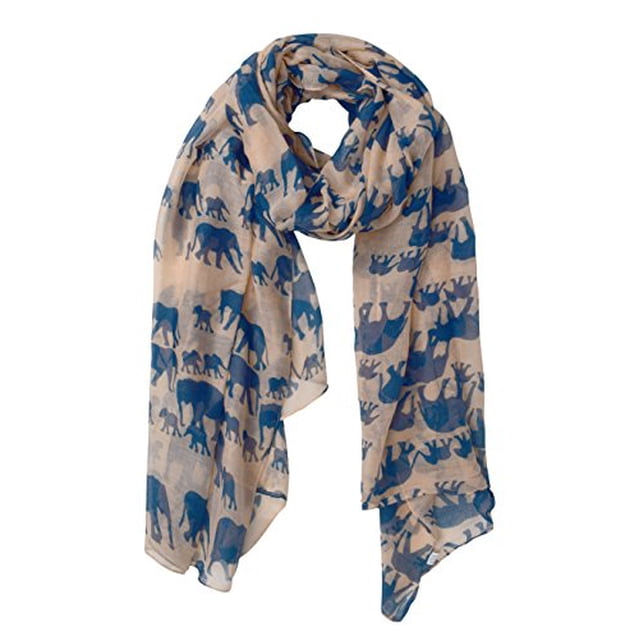 Peach Couture Chic Trendy Lightweight Animal Print Elephant Wrap Scarf Shawl