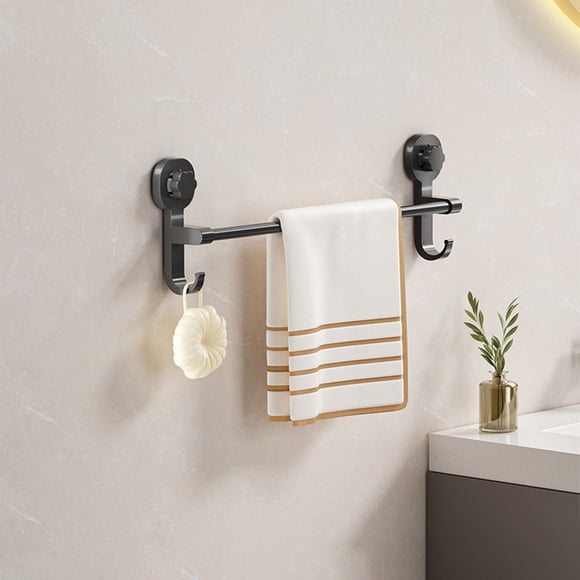 Bathroom Towel Rack Suction Cup, Strong Punch-Free Wall Hanging Shelf, No Drilling Required, Modern Storage Solution for Towels and Accessories