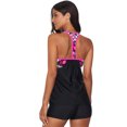 thumbnail image 3 of Ensemble de Tankini Dos Nageur à Imprimé Rose/vert Clair pour Femmes, 3 of 25