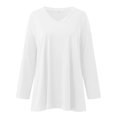 thumbnail image 5 of Breezora Tunique à Col Rond Oversize pour Femmes, Manches Longues, Chemise Rayée, Blouse Douce à Coupe Ample, Tenue Décontractée Décontractée, Confort Quotidien 2026, Taille M, Blanc, 5 of 5