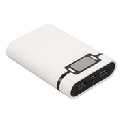Power Bank Box, Compact Portable LED Lights Battery Charger Outer Case  For Cameras White