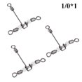 thumbnail image 2 of 10Pcs/set Durable T-shape Cross-line Fishing Swivels Connectors Accessories (1/0*1), 2 of 13