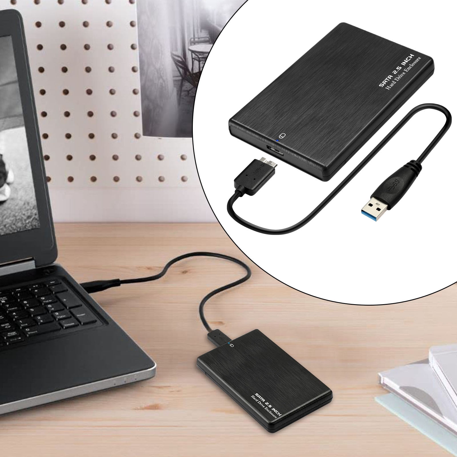 SHELLTON 2.5'' Slim USB 3.0 Portable External Hard Drive 2 External Hard Disk Drive Memory Storage Device For Laptop Hard Disk