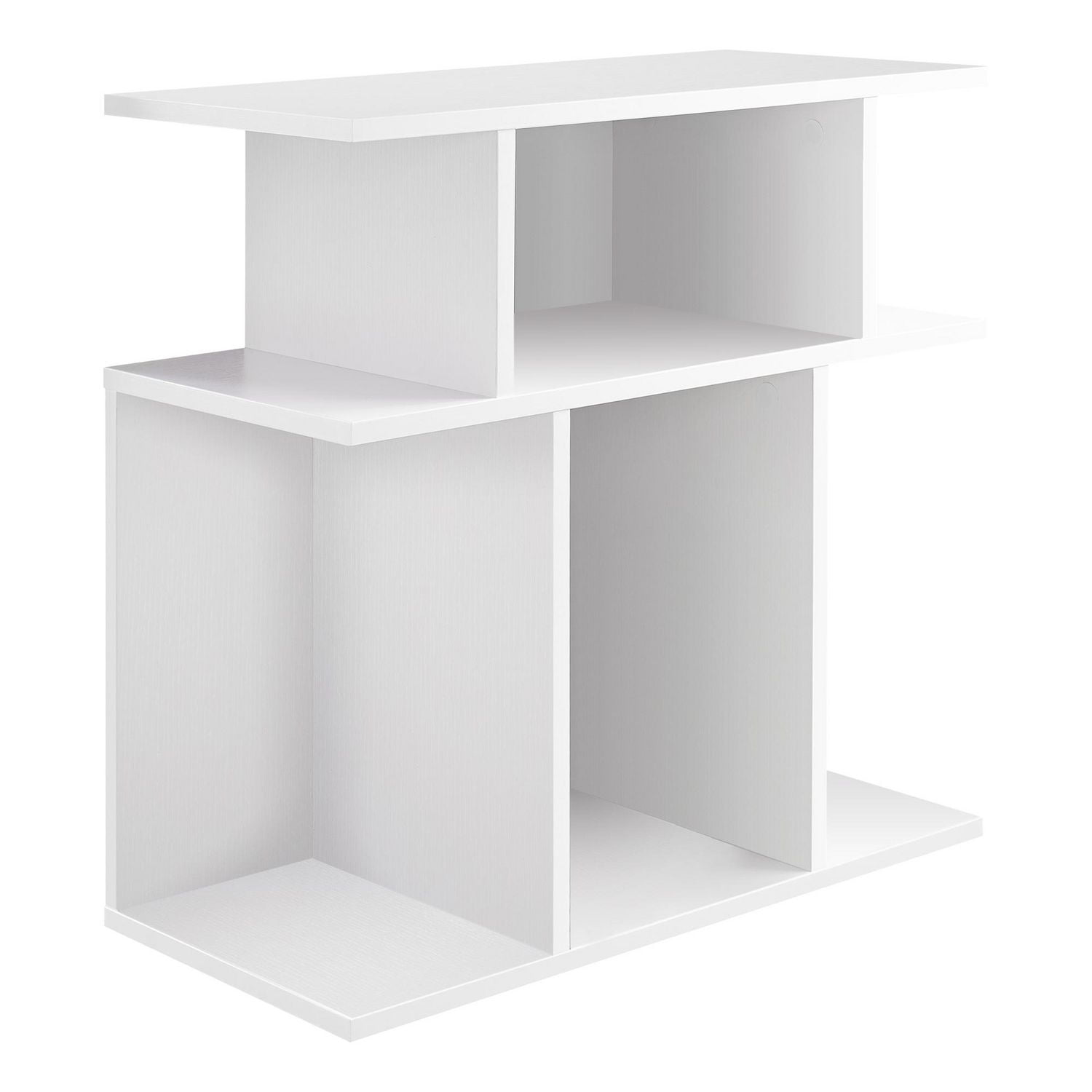 Monarch Specialties Accent Table, Side, End, Nightstand, Lamp, Living Room, Bedroom, Laminate, White, Contemporary, Modern
