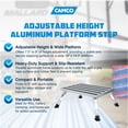 thumbnail image 3 of Camco Folding Aluminum Step Stool Platform, Adjustable Height for RV and Trailer, Silver, 3 of 8