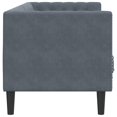 thumbnail image 3 of vidaXL Chesterfield Sofa with Bolsters 3-Seater Dark Grey Velvet, 3 of 5