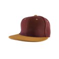 thumbnail image 1 of Top Headwear Flat Bill Adjustable Snapback Cap - Burgundy/Gold, 1 of 2