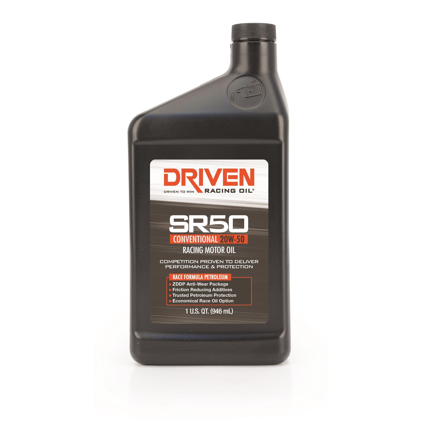 Driven Racing Oil/ Joe Gibbs 05206 Oil SR50 SAE 20W-50; Conventional; 1 Quart Bottle; Single