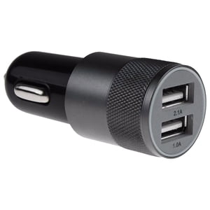 Riforla Adaptateur USB Jumelles de voiture 12V Prise double de port de chargeur universel Mini Chargeur de voiture USB Chargeur de voiture USB gris
