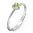 thumbnail image 3 of Heart Birthstone Ring - Peridot (August), 3 of 6