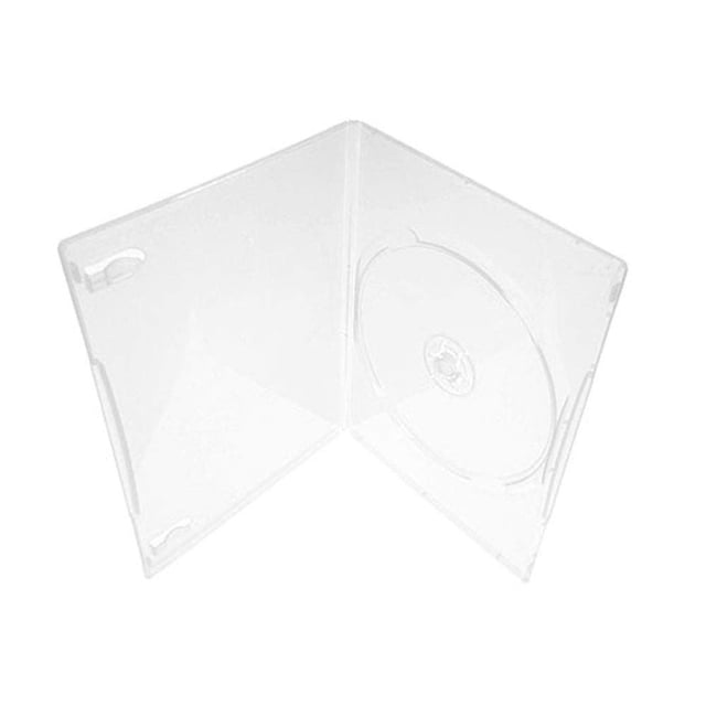 Maxtek Étui Mince Clair pour CD/DVD Simple de 7 mm, Lot de 100 Pcs.