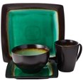thumbnail image 1 of Gibson Elite Ocean Paradise 16-Piece Dinnerware Set, Jade, 1 of 6
